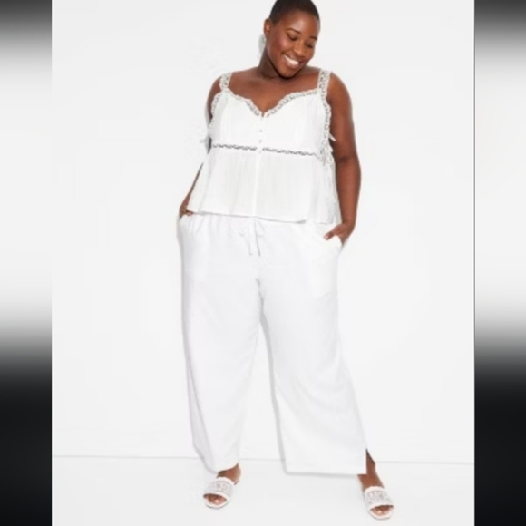 wild fable Pants - Wild Fable White Wide Leg Pants Relaxed Fit
